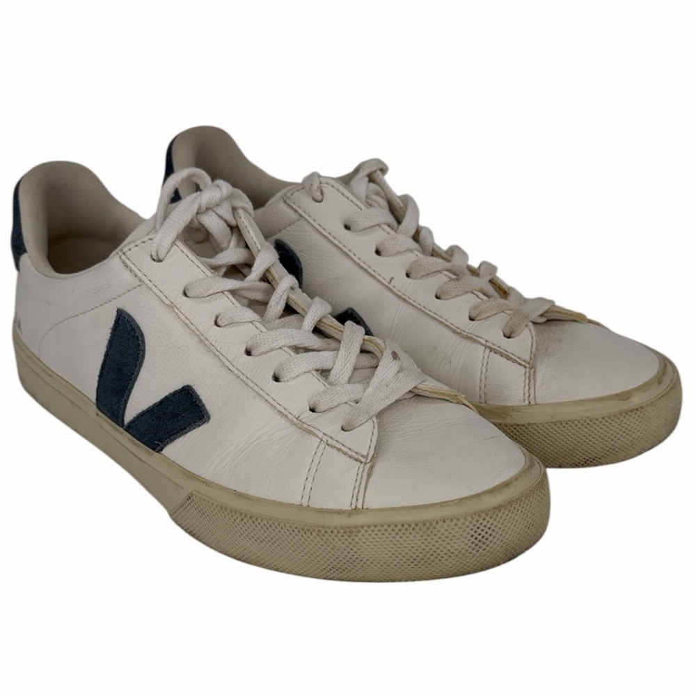 Veja Campo California Suede Leather Women Sneaker Wht/Blue Chromefree T2 Size 10